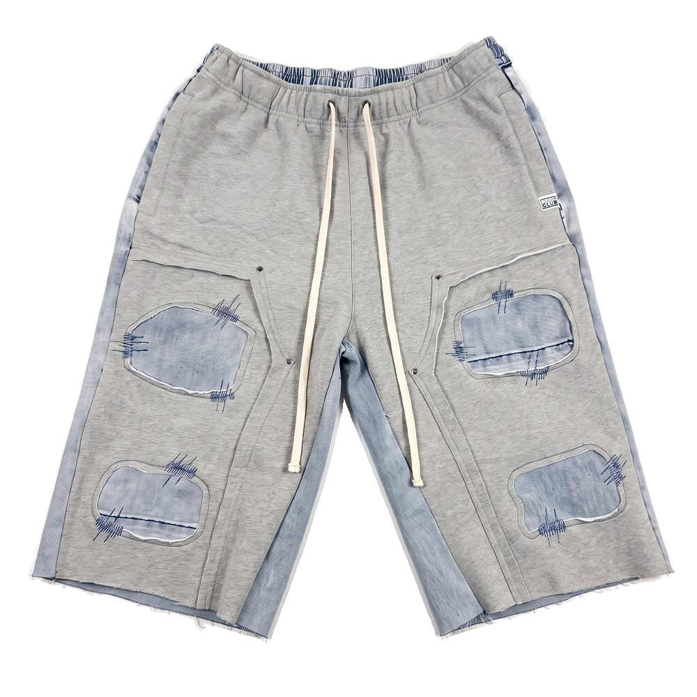 Fleece Denim Remix Shorts